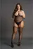Passion Strappy Halter Bodystocking Plus Size XXL-5XL, Open Cup Design