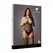 Passion Strappy Halter Bodystocking Plus Size XXL-5XL, Open Cup Design