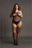 Sensualle Plus Size Strapless Bodysuit with Attached Stockings XXL-5XL