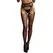 Shots Shredded Suspender Pantyhose Black One Size with Fishnet Design