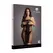 KissMePlus Knee-Length Lace & Fishnet Dress, Deep V, Plus Size, Black