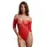 Shots Crotchless Rhinestone Lace Teddy One Size - Elegant Intimate Bodysuit