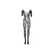 Shots Lace Patterned Long Sleeve Bodystocking One Size S-L