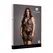 Rimba Plus Size High Neck Lace Pattern Mini Dress XXL-5XL Black