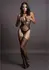 Shots Contrast Suspender Bodystocking Fishnet & Fence Net One Size