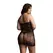 Allure Strapless Plus Size Mini Dress with Lace and Fishnet Detailing