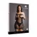 Allure Strapless Plus Size Mini Dress with Lace and Fishnet Detailing