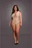 Obsessive V-Neck Intimate Bodysuit with Opaque Panels Queen Size