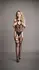 Obsessive High Neck Bodystocking Fishnet Pattern One Size Black