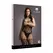 Saresia Plus Size Lace & Fishnet Bodystocking XL-4XL Black