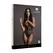 Shots Velvet Touch Lace & Fishnet Bodystocking S-XL Black