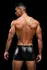 ENVY Lace-Up Wetlook Trunks Black/Red S/M - Adjustable Modern Design