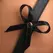 XR Brands Bondage Harness M/L Black - Adjustable Faux Leather with Bows