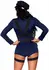 Flirty Cop Romper Costume Set - Navy Blue, Badge & Accessories, L
