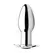 XR Brands Chrome Blast Small Metal Plug Rechargeable Vibrating Remote