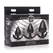 Triple Spades 3-Piece Anal Plug Set Silicone Black Graduated Sizes