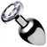 Booty Sparks Clear Gem Plug Small - Aluminum, Tapered, Crystal Accent