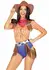Playful Cowboy каубойски костюм от 5 части с ресни и аксесоари, S