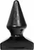 All Black Anal Accessory 20.5 cm - Smooth Grooved Silicone Plug