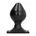 All Black Model 16 cm - Black Silicone Anal Plug with Grooved Surface