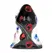 All Black Anal Plug Model 6 - 16 cm, Smooth Grooved Surface, Black