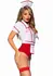 Nurse Feelgood Bodysuit Costume with Apron and Hat - L