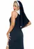 Sultry Sinner Dress Costume with Vinyl Details and Nun Habit, Black S