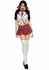 Leg Avenue Miss Prep School Top and Skirt Set, 4-Piece, Plaid, XS
