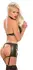 Leg Avenue Crossed Straps Faux Leather Top & Skirt Set One Size