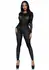 Sheer Rhinestone Catsuit - Long Sleeve Sparkling Bodystocking XS