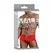 Male Power Nylon Spandex Stretch Mini Shorts with Front Zipper L/XL Red