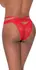 Magic Silk Exposed Cheeky Panty L/XL Red with Satin Bow Detail