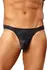 Male Power Satin Spandex Bong Thong L/XL Black Comfort Fit