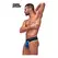 Male Power Retro Sport Panel Thong S/M Black-Blue, Contrasting Details
