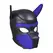 OUCH! Neoprene Puppy Mask Blue - Adjustable Detachable Muzzle Hood