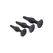 XR Brands Triple Spire Silicone Training Set 3-Piece Black Tapered Design