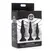 XR Brands Triple Spire Silicone Training Set 3-Piece Black Tapered Design
