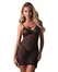 Obsessive Novenes Chemise Set Black XL/2XL Adjustable Straps