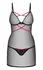 Obsessive Novenes Chemise Set Black XL/2XL Adjustable Straps