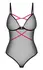 Obsessive Novenes Bodysuit XS/S Black & Pink Adjustable Straps