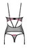 Obsessive Novenes Transparent Lingerie Set Black/Pink M/L