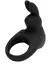 Happy Rabbit Black Intimate Ring with Vibrating Flexible Ears
