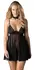 Obsessive Donarella 3-Piece Babydoll Set Black XL/2XL Adjustable Choker