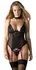 Obsessive Donarella Basque Set XS/S Black - 3-Piece Elegant Lingerie