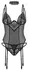 Obsessive Donarella Basque Set XS/S Black - 3-Piece Elegant Lingerie