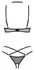 Obsessive Donarella 3-Piece Lingerie Set Black XL/2XL Adjustable Choker