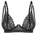 Obsessive Donarella Bra Black XL/2XL - Embroidered Tulle, Adjustable Fit