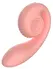 Snail Vibe Gizi Peachy Pink - Dual Intimate Device, Silicone, 19cm