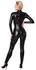Noir Handmade Power Wetlook Jumpsuit with Zippers and Front Ring L