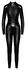 Noir Handmade Power Wetlook Jumpsuit S with Zippers and Ring, Black